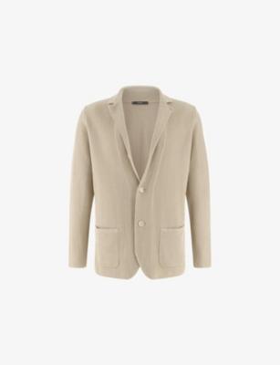 Regular-Fit Single-Breasted Cotton Blazer by BOGGI MILANO