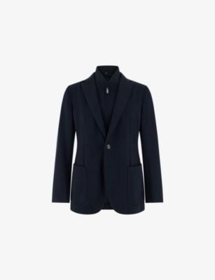 Regular-Fit Wool-Blend Sweatshirt Jacket by BOGGI MILANO
