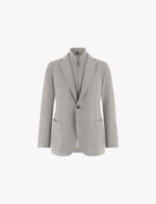 Regular-Fit Wool Sweatshirt Jacket by BOGGI MILANO