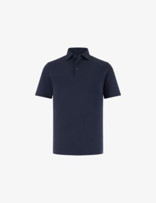 Regular Short-Sleeve Cotton and Silk-Blend Polo by BOGGI MILANO