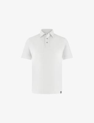 Regular Short-Sleeve Cotton and Silk-Blend Polo by BOGGI MILANO