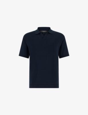 Relaxed Short-Sleeve Cotton and Silk-Blend Polo by BOGGI MILANO