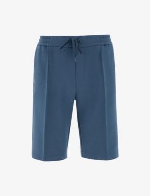 Scuba Elasticated-Waist Stretch Cotton-Blend Bermuda Shorts by BOGGI MILANO