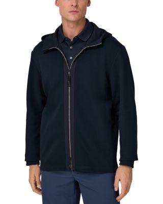 Scuba Pique Full Zip Hooded Sweatshirt by BOGGI MILANO