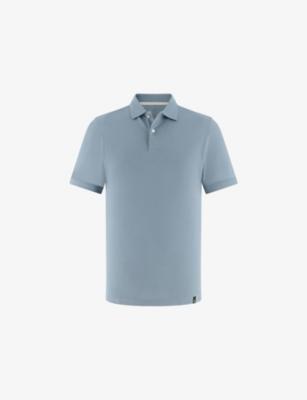 Short-Sleeved Piqué Cotton-Blend Polo Shirt by BOGGI MILANO