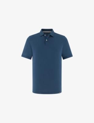 Short-Sleeved Piqué Cotton-Blend Polo Shirt by BOGGI MILANO