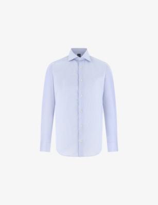 Slim-Fit Cotton-Twill Shirt by BOGGI MILANO