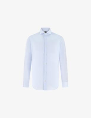 Slim-Fit Cotton-Twill Shirt by BOGGI MILANO