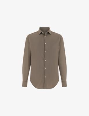 Slim-Fit Regular-Fit Stretch-Twill Shirt by BOGGI MILANO