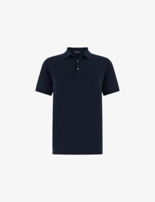 Slim-Fit Short-Sleeve Cotton and Silk-Blend Polo by BOGGI MILANO