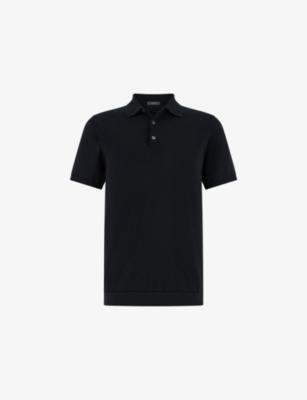 Slim-Fit Short-Sleeve Cotton and Silk-Blend Polo by BOGGI MILANO
