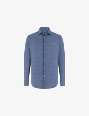 Slim-Fit Stretch-Twill Shirt by BOGGI MILANO