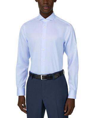 Slim Fit Stripe Naples Shirt by BOGGI MILANO