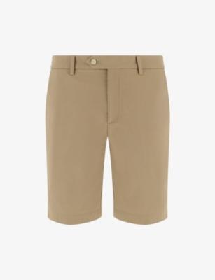 Straight-Leg Regular-Fit Stretch-Cotton Bermuda Shorts by BOGGI MILANO