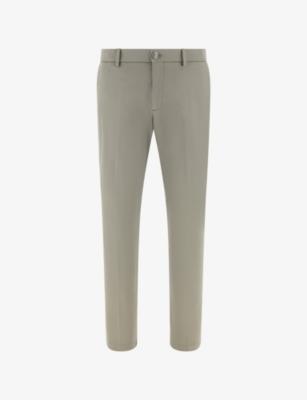 Straight-Leg Regular-Fit Stretch Cotton-Blend Trousers by BOGGI MILANO