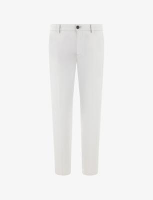 Straight Regular-Fit Stretch Cotton-Blend Trousers by BOGGI MILANO