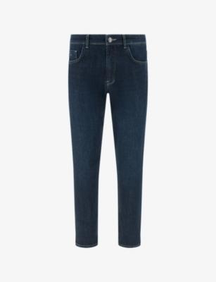 Straight Regular-Fit Stretch-Denim Jeans by BOGGI MILANO