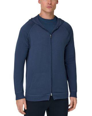 Superfine Full Zip Knit Hoodie by BOGGI MILANO