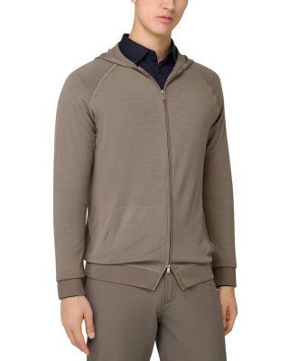 Superfine Full Zip Knit Hoodie by BOGGI MILANO