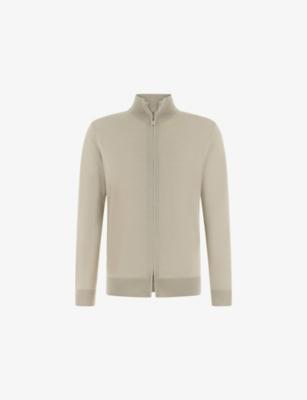Superfine Wool Knit Full-Zip Jumper by BOGGI MILANO