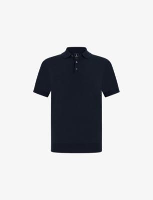 Superfine Wool Knitted Polo Shirt by BOGGI MILANO