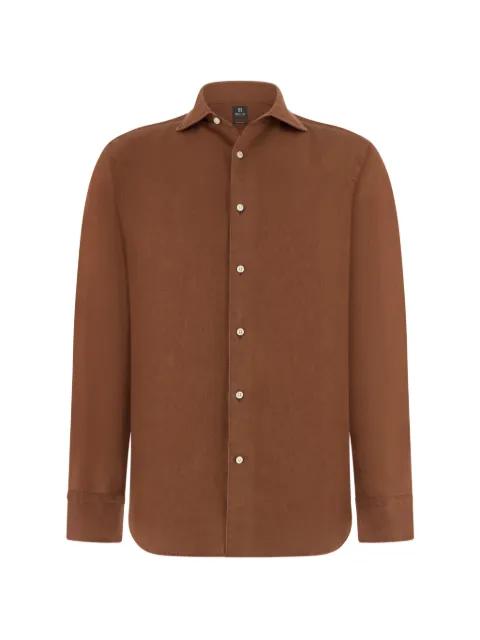 bowling collar linen shirt by BOGGI MILANO