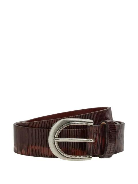 carved leather belt by BOGGI MILANO