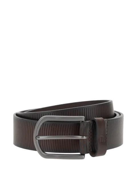 carved striped-design belt by BOGGI MILANO