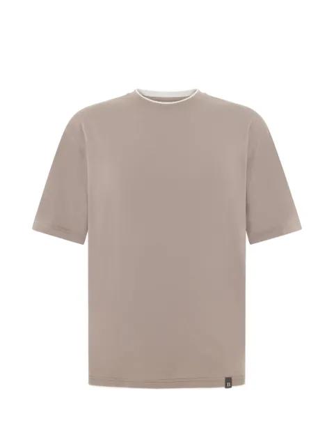 contrasting collar T-shirt by BOGGI MILANO