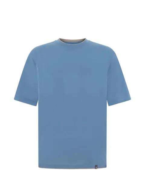 contrasting-trim cotton T-shirt by BOGGI MILANO