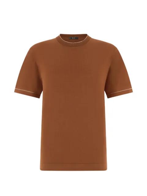 cotton contrasting-details T-shirt by BOGGI MILANO