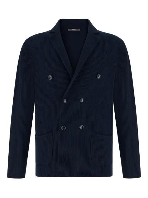double-breasted knitted jacket by BOGGI MILANO