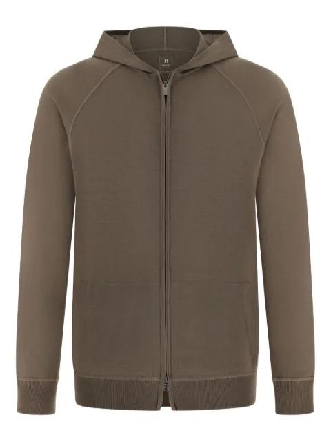 full-zip hoodied jumper by BOGGI MILANO
