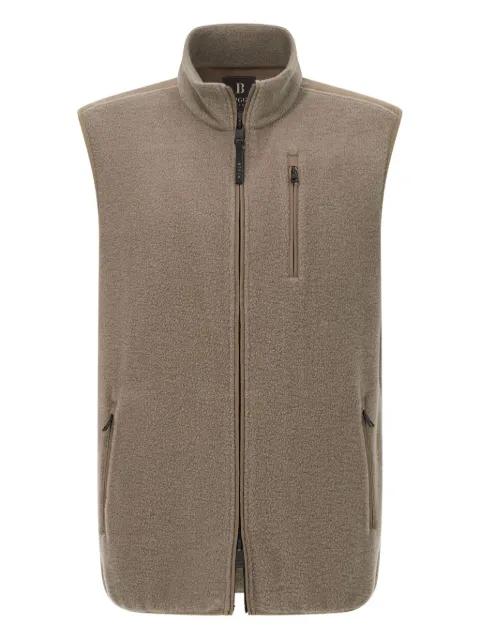 full-zip teddy-texture gilet by BOGGI MILANO full-zip teddy-texture gilet by BOGGI MILANO