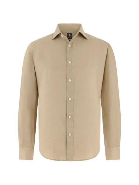 garment-washed linen shirt by BOGGI MILANO