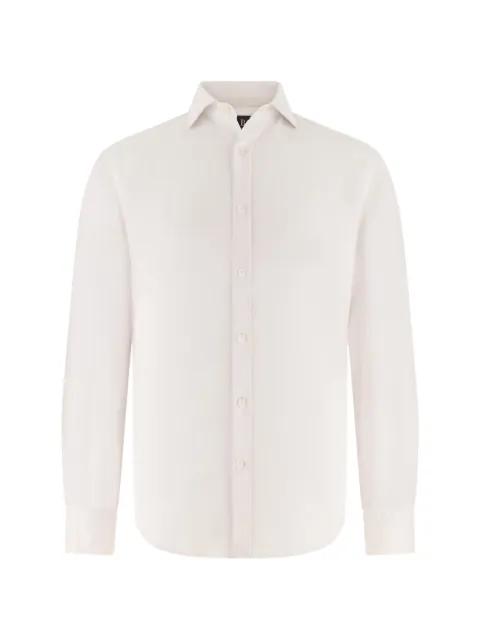 garment-washed linen shirt by BOGGI MILANO