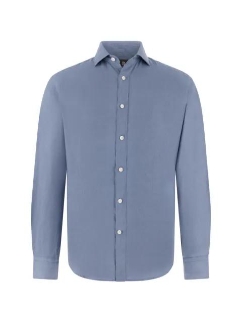 garment-washed linen shirt by BOGGI MILANO