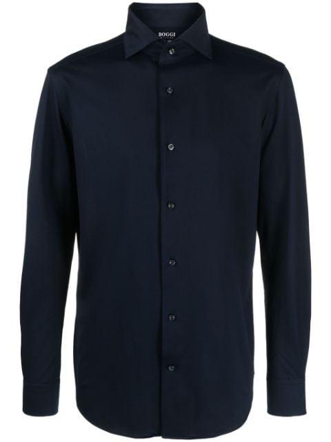 long-sleeve button-up shirt by BOGGI MILANO