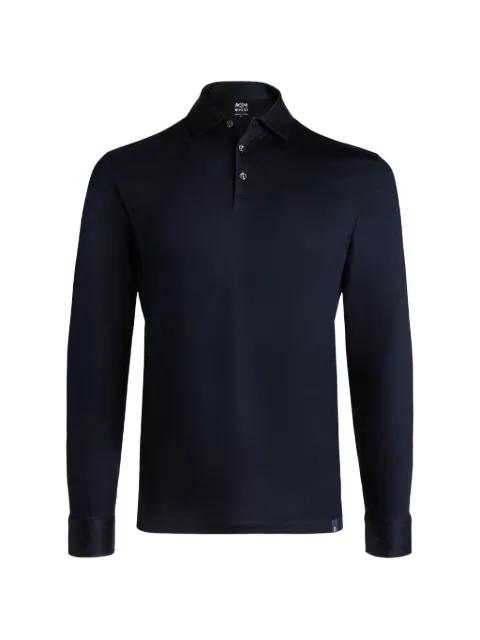 long-sleeve cotton polo by BOGGI MILANO