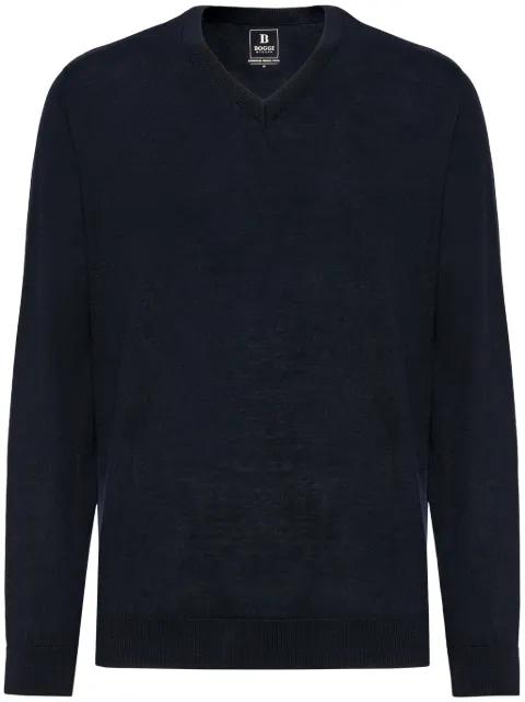merino-wool V-neck sweater by BOGGI MILANO