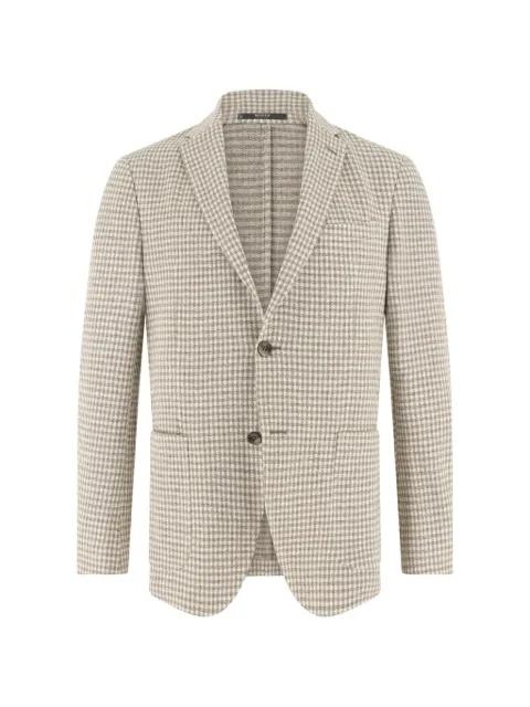 micro-patterned single-breasted blazer by BOGGI MILANO
