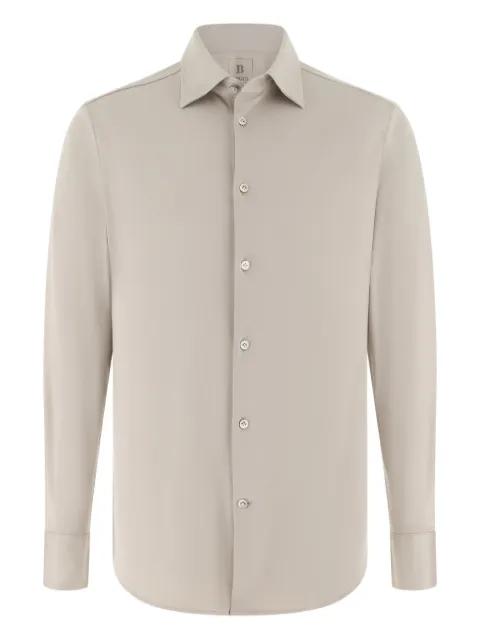 mother-of-pearl button collar polo shirt by BOGGI MILANO