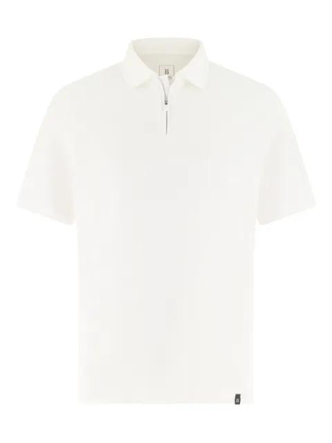 open collar appliquéd polo shirt by BOGGI MILANO