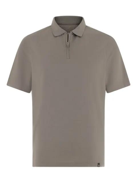 open collar appliquéd polo shirt by BOGGI MILANO