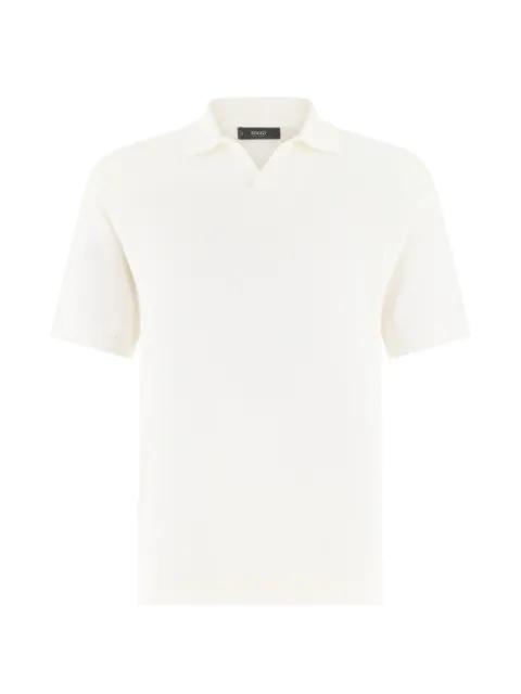 open-neck knitted polo shirt by BOGGI MILANO