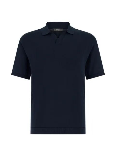 open-neck knitted polo shirt by BOGGI MILANO