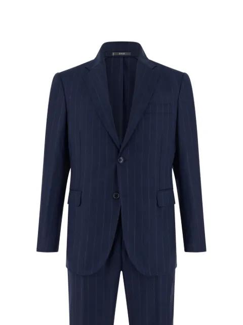 pinstriped flap-pockets suit by BOGGI MILANO