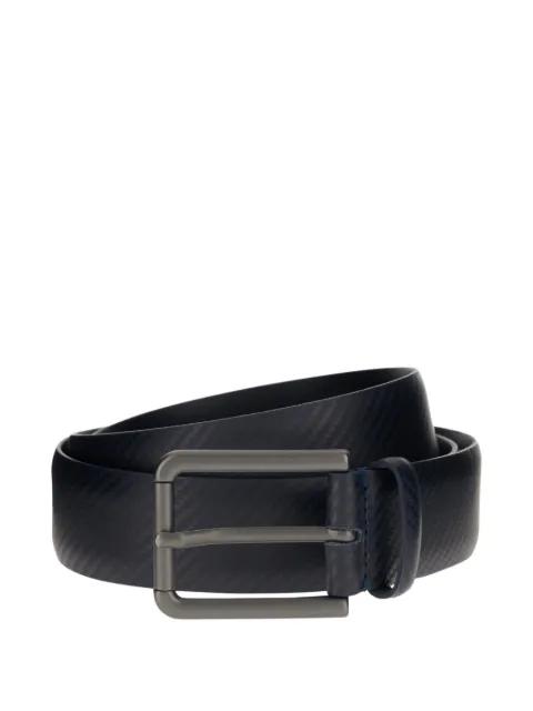 printed leather belt by BOGGI MILANO