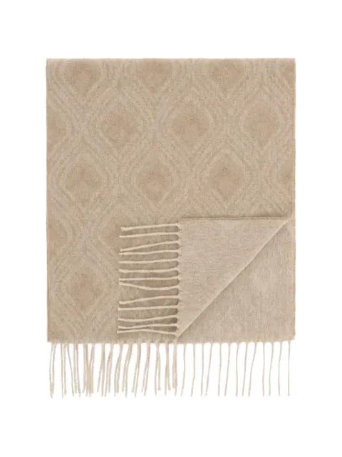 scarf with geometric motif in cashmere blend by BOGGI MILANO
