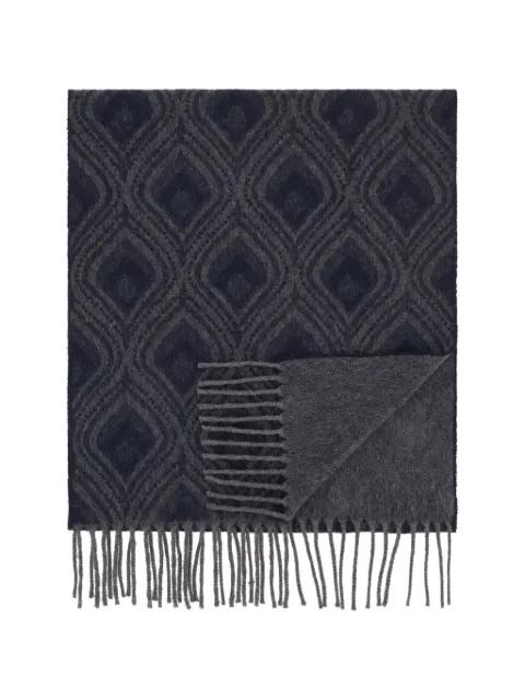 scarf with geometric motif in cashmere blend by BOGGI MILANO